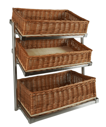 Bread baskets etagere 3 high wide model  incl. baskets