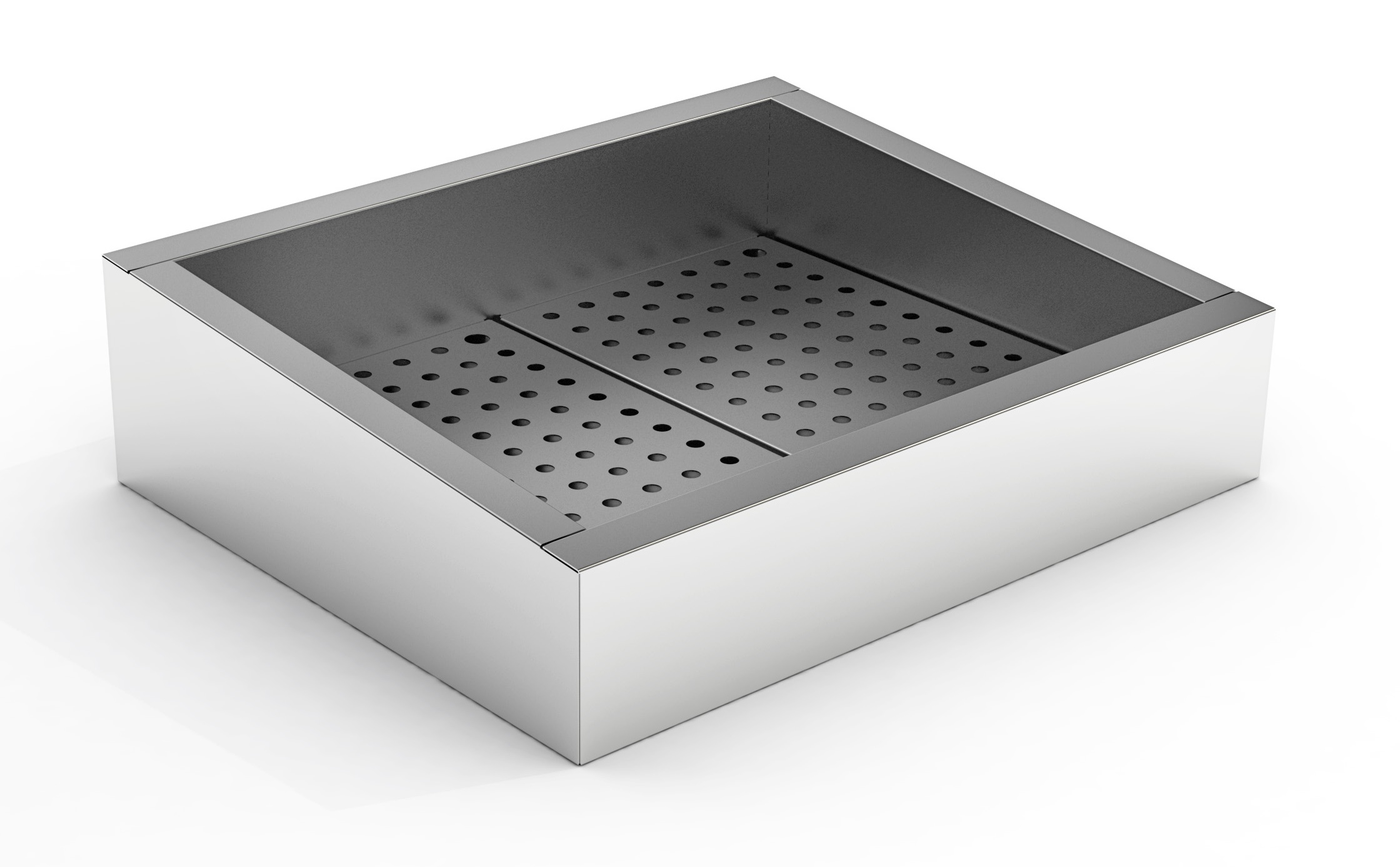 Crushed ice bin incline 2/1 gn aisi 304 drain on the operating side Crushed ice bin incline 2/1 gn aisi 304 drain on the operating side