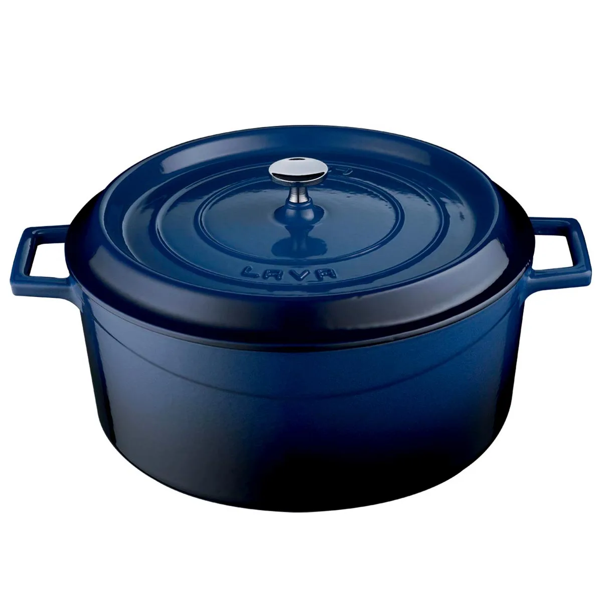 Lava cast iron casserole ø32 blue