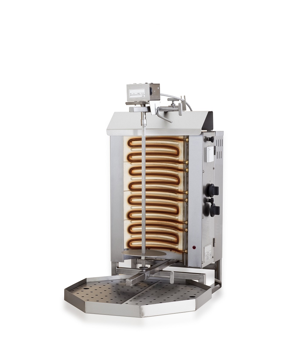 Gyros grill electric motor on top 4 heating zones Gyros grill electric motor on top 4 heating zones