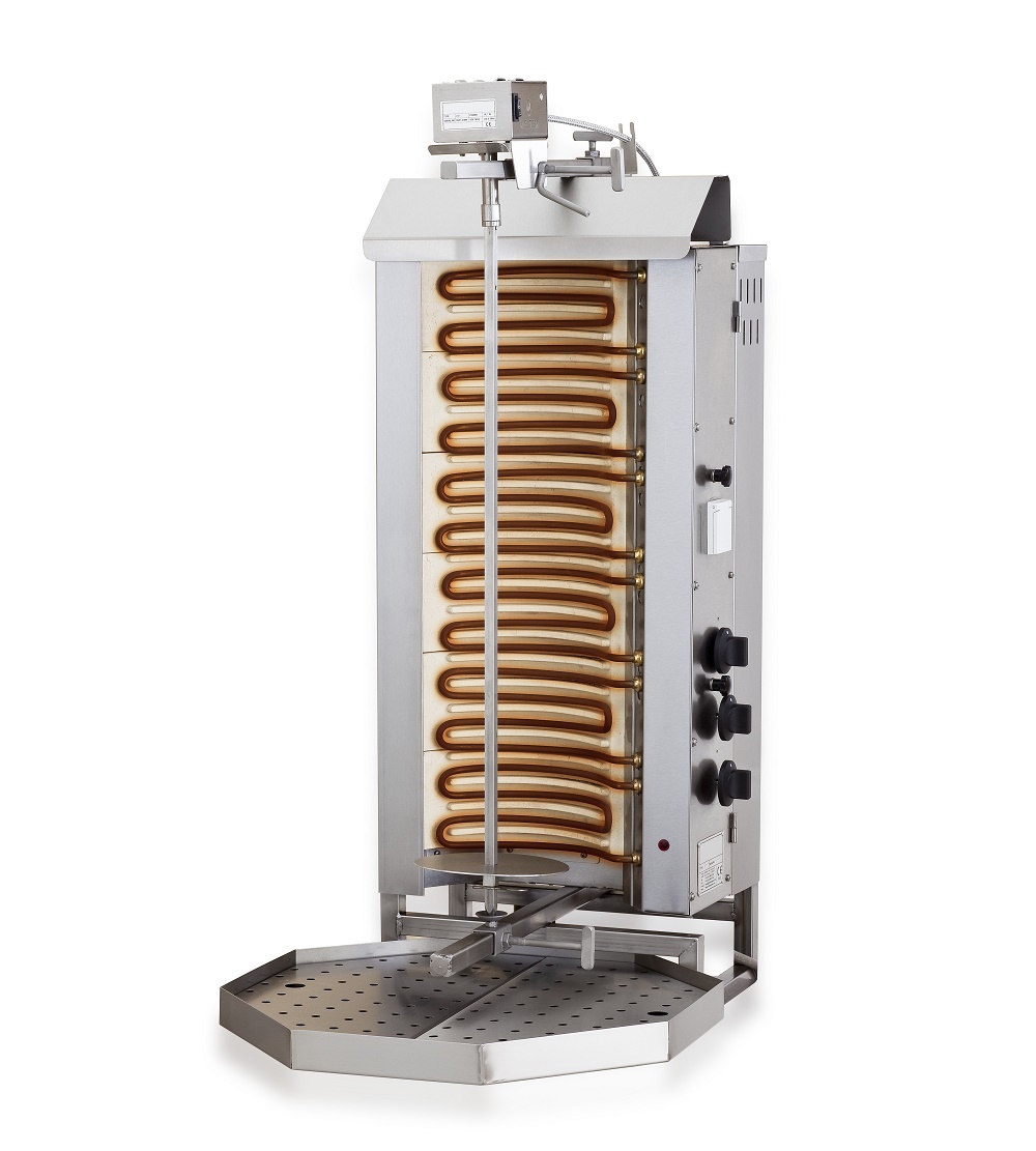 Gyros grill electric motor on top 6 heating zones Gyros grill electric motor on top 6 heating zones