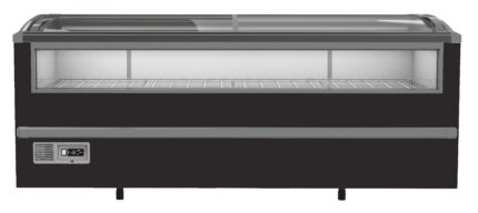 Supermarket chest freezer black 2125  manual defrost