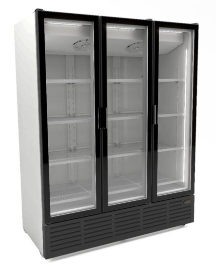 Refrigerator 3 glass doors - white 9002