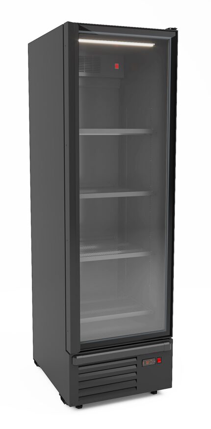 Refrigerator 1 glass door black 550l
