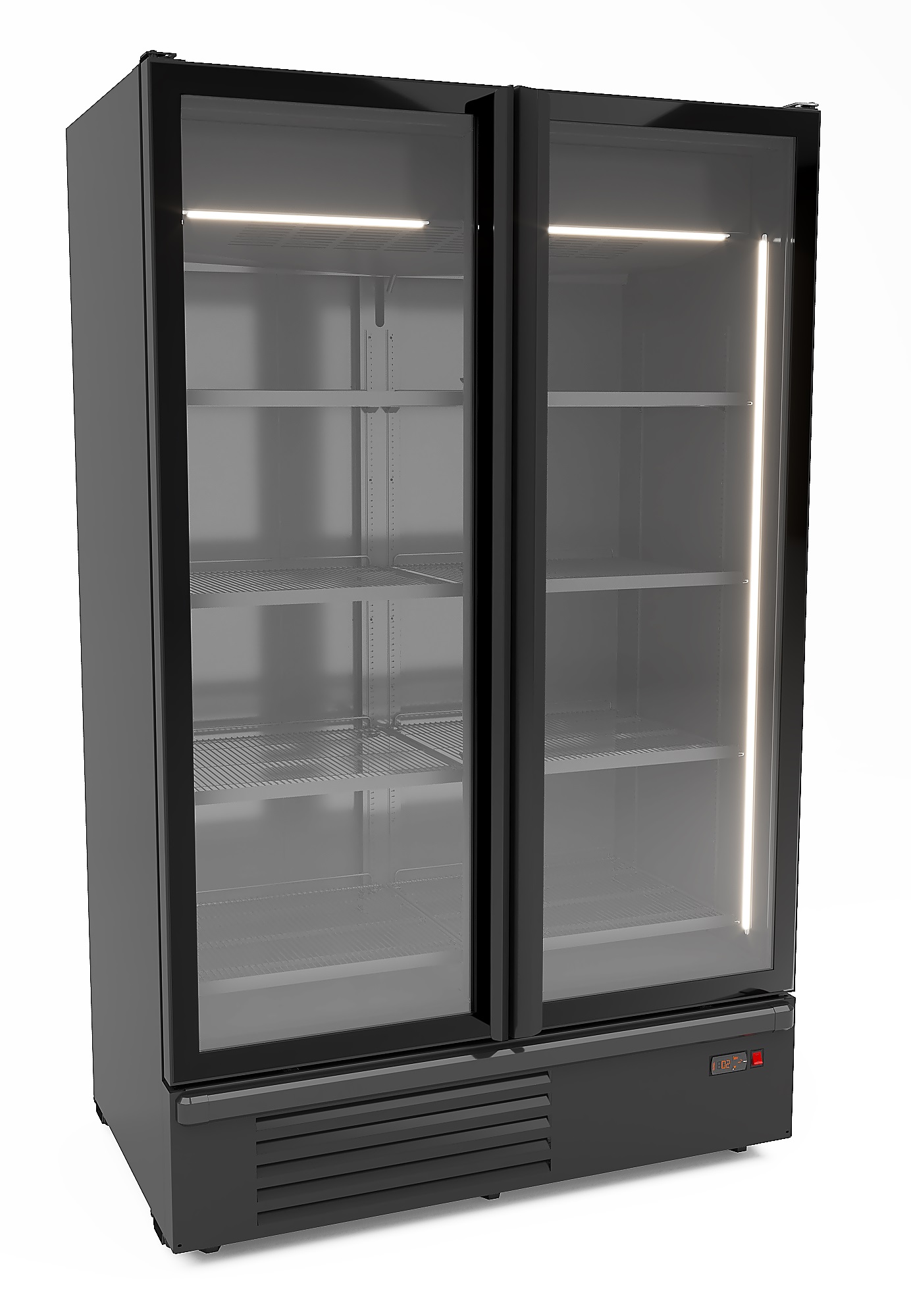 Freezer 2 glass doors black 1230l Freezer 2 glass doors black 1230l