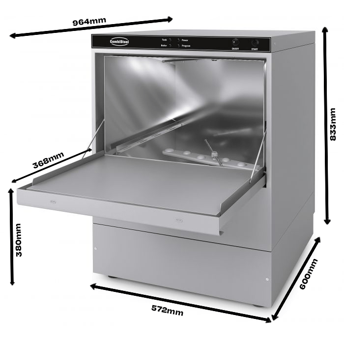 7082_0060_dimensions-min_1 Dishwasher frontloader ent 500-230 DP DDE with drain pump and detergent dispenser - Image 2