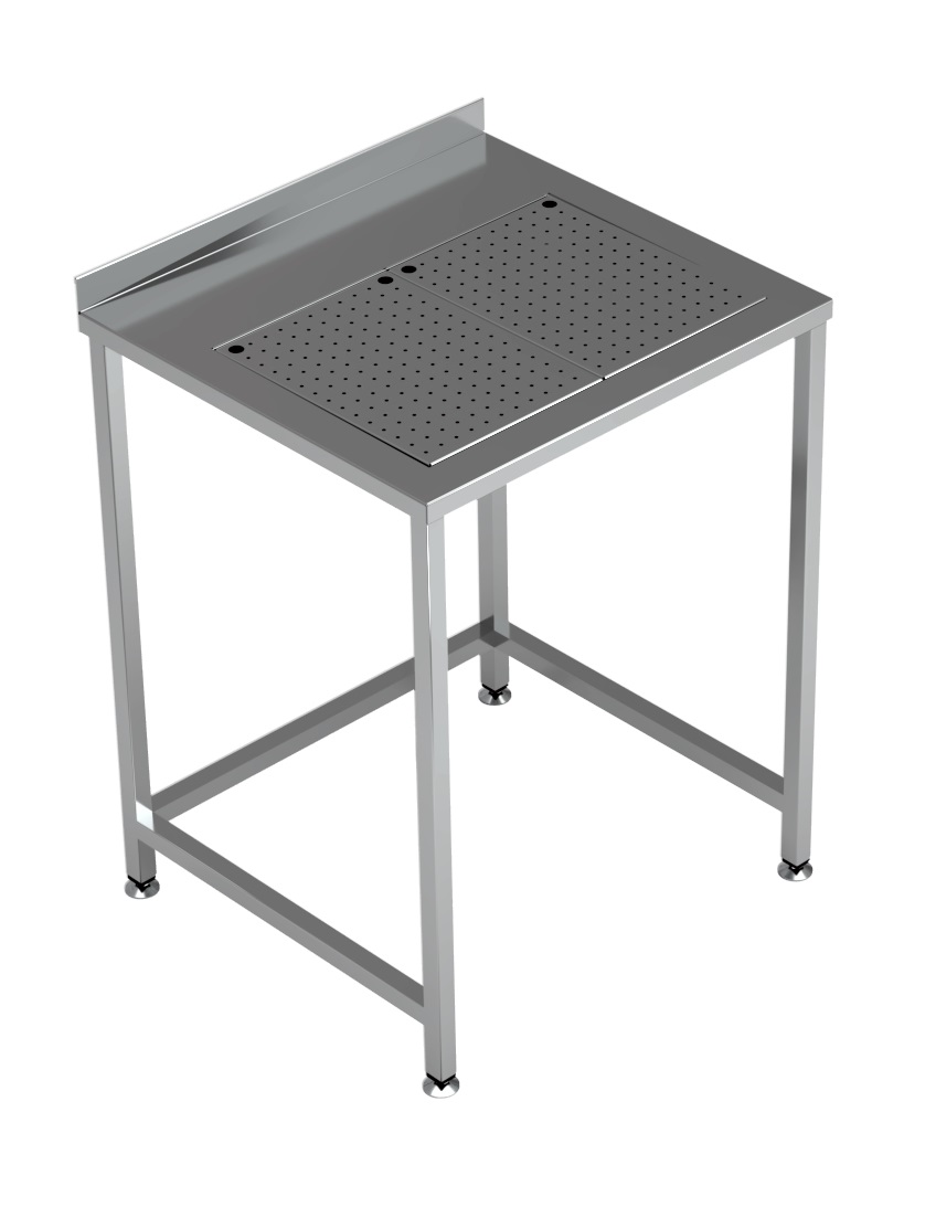Worktable with integrated drip-tray 700x650 Worktable with integrated drip-tray 700x650