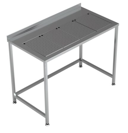 Worktable with integrated drip-tray 1200x650