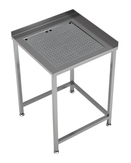 Worktable corner with integrated drip-tray 650x650