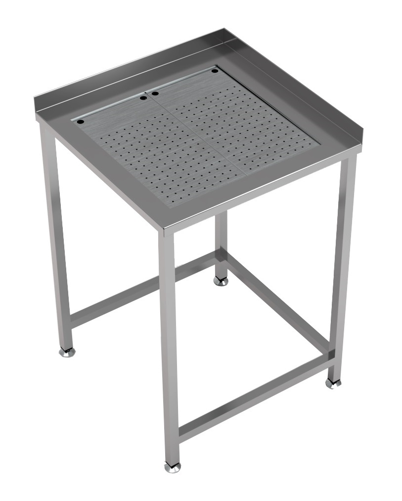 Worktable corner with integrated drip-tray 650x650 Worktable corner with integrated drip-tray 650x650