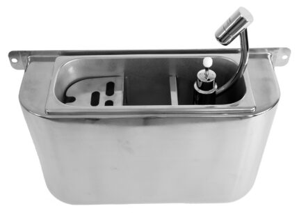 Sink for ice cream scoop with scoop shower 410x120x270  with water drain hole