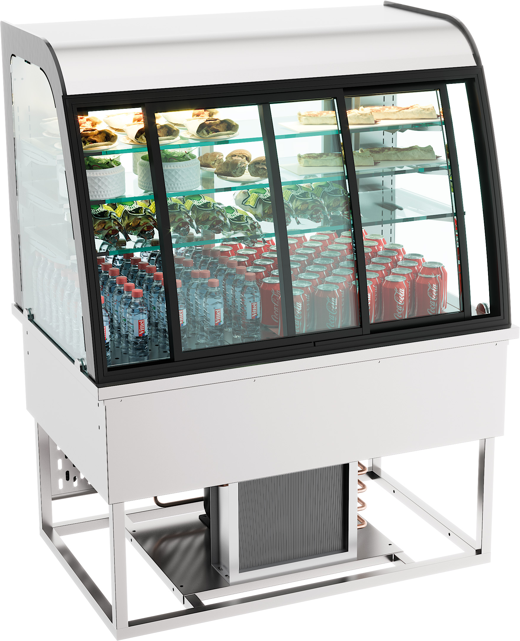 Drop-in refrigerated display 140l sliding doors Drop-in refrigerated display 140l sliding doors
