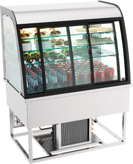 Drop-in refrigerated display 200l sliding doors