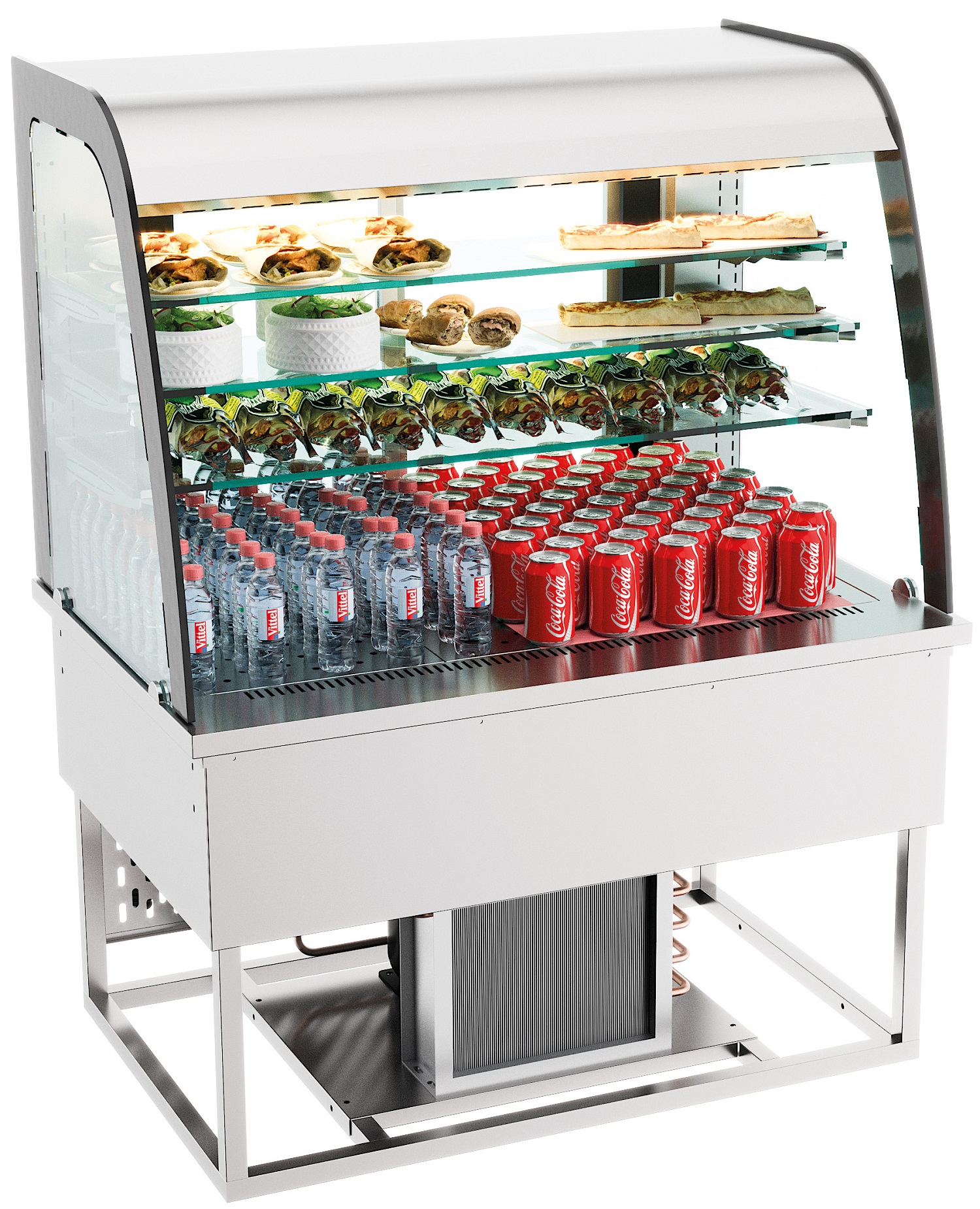 Drop-in refrigerated display 140l open front Drop-in refrigerated display 140l open front