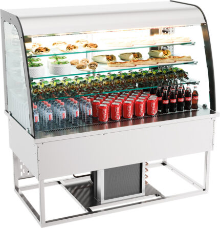 Drop-in refrigerated display 200l open front