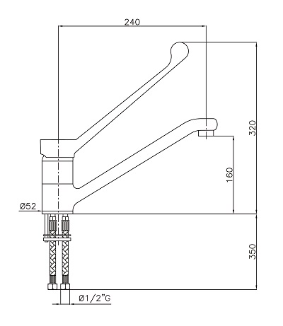 1s.2962.00.81 installation diagram rev. 1.1 (20080530) Maišytuvas su alkūniniu valdymu - Image 3