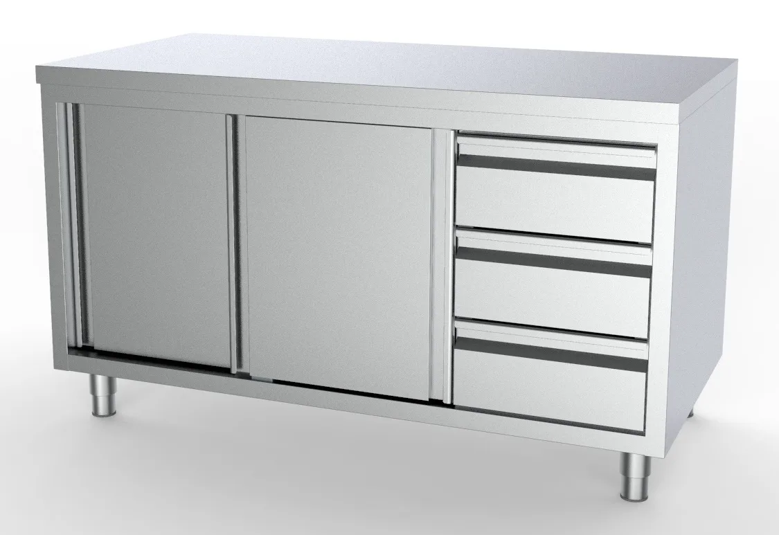700 worktable sliding doors drawers right 1400