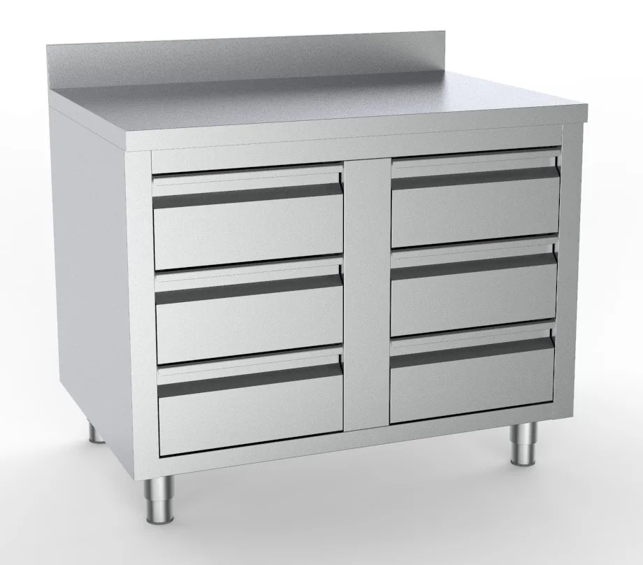 700 worktable with 6 drawers with upstand 1000