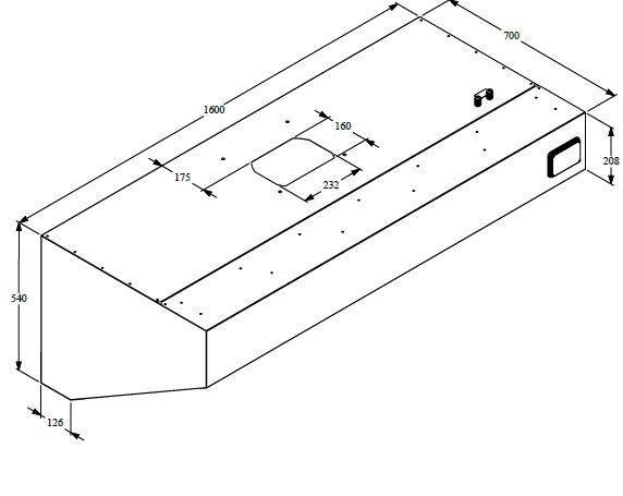 7333_0710-12996 700 настенный вытяжной зонт комплект 1600 — изображение 3