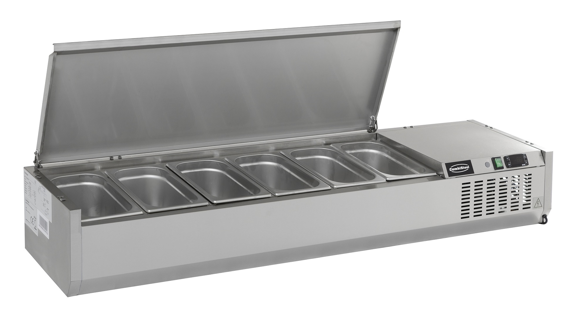 7450_0025-6390 Refrigerated counter top Stainless steel top 1/4GN x 5 - Image 2