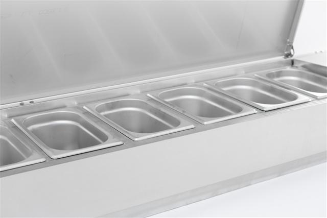 7450_0025-6392 Refrigerated counter top Stainless steel top 1/4GN x 5 - Image 4