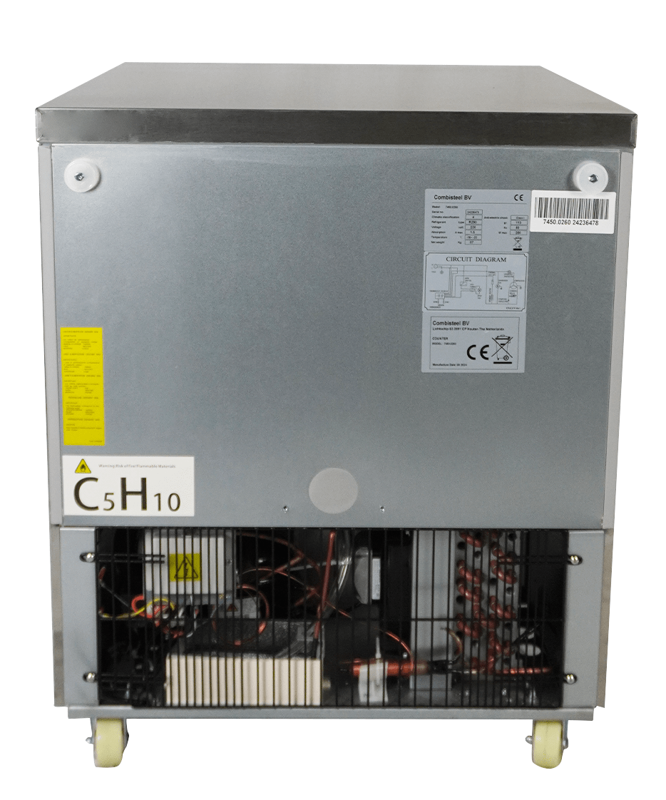 7450_0260_4-min_1 Nerūdijančio plieno šaldytuvas/šaldiklis, keičiamų funkcijų, 1 durų - Image 5