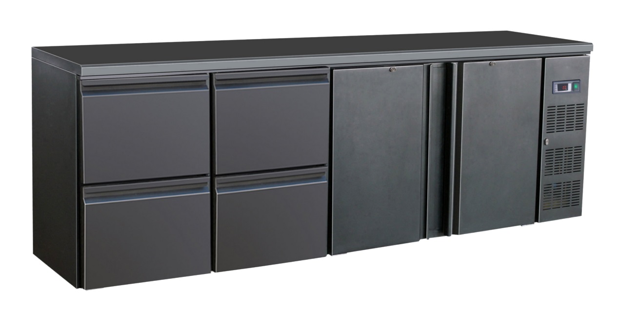 Barcooler black 2 doors and 2 drawers Barcooler black 2 doors and 2 drawers