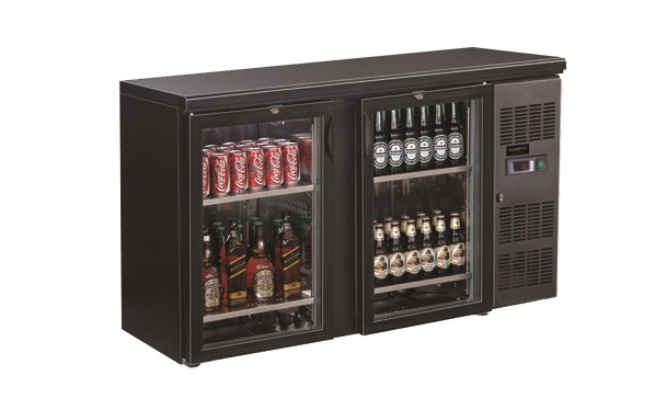 Backbar cooler black 2 glass doors Backbar cooler black 2 glass doors