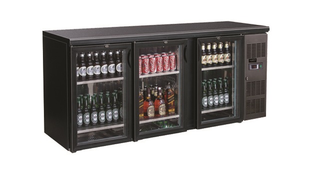 Backbar cooler black 3 glass doors Backbar cooler black 3 glass doors