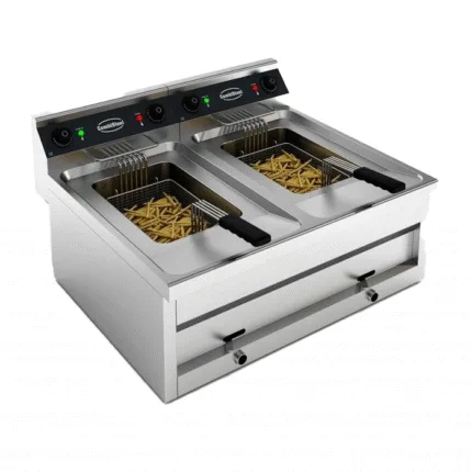 Electric counter fryer 2x12l 2x6kw