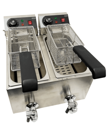 Electric counter fryer 2x4 l