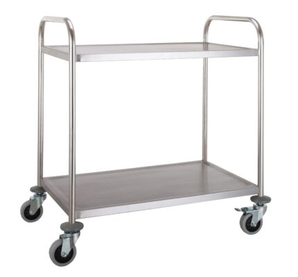 Trolley flat-packed 2 shelves