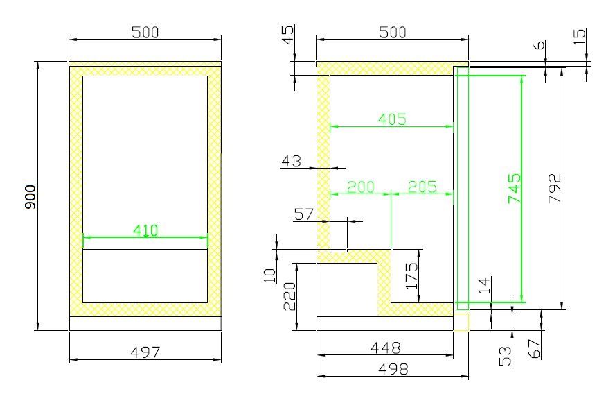 7455_1300-10341 Užbario šaldytuvas juodas 1 durų - Image 3
