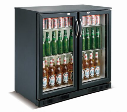 Backbar cooler black 2 doors