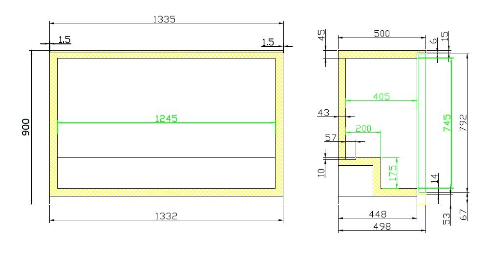 7455_1320-11189 Backbar cooler black 3 sliding doors - Image 3