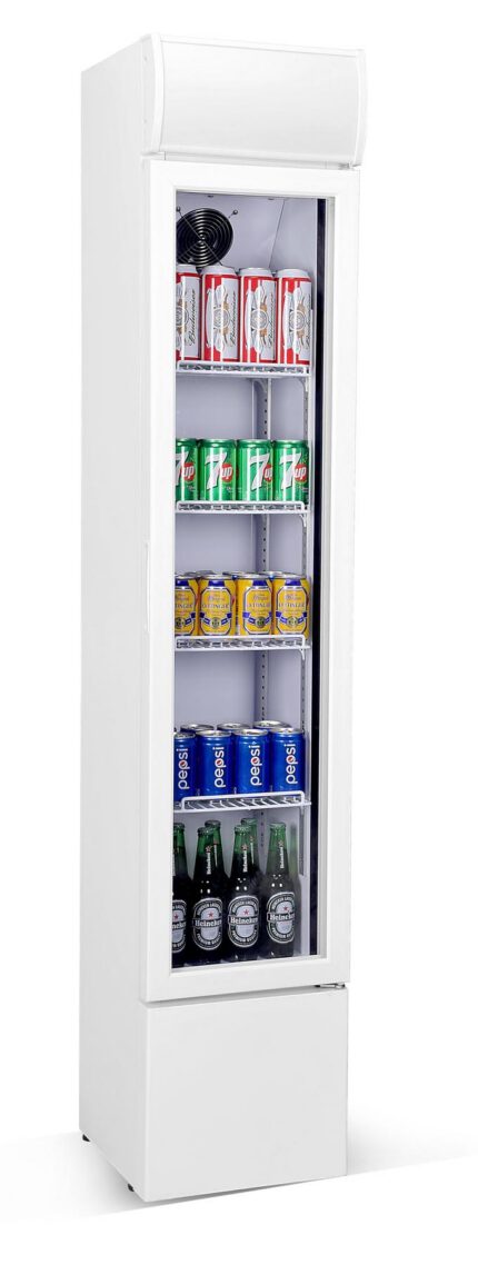 Glass door refrigerator narrow