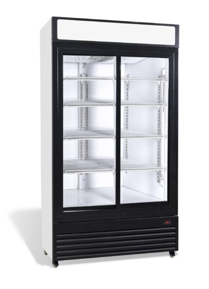 Refrigerator with sliding glass doors bez-750 sl
