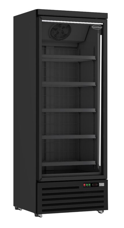 Freezer 1 glass door black jde-600f bl