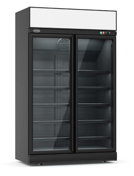 Freezer 2 glass doors black ins-1000f bl