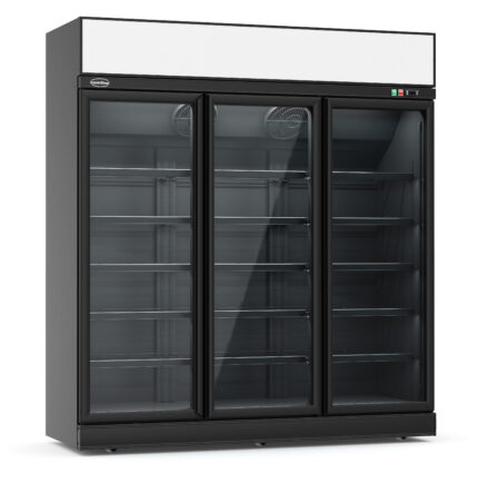 Freezer 3 glass doors black ins-1530f bl