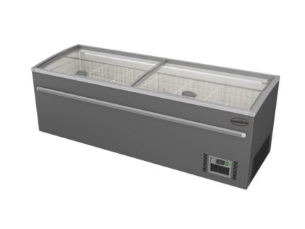 Supermarket chest freezer grey 2500 automatic defrost *transport on request*