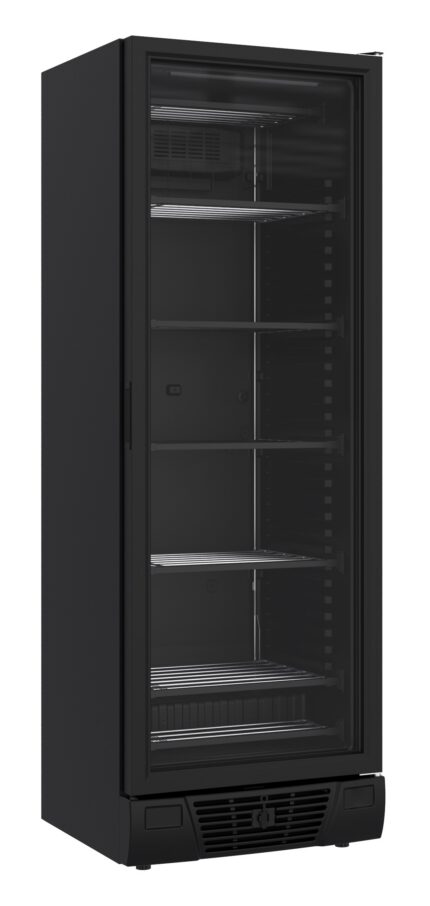 Freezer 1 glass door black 382l