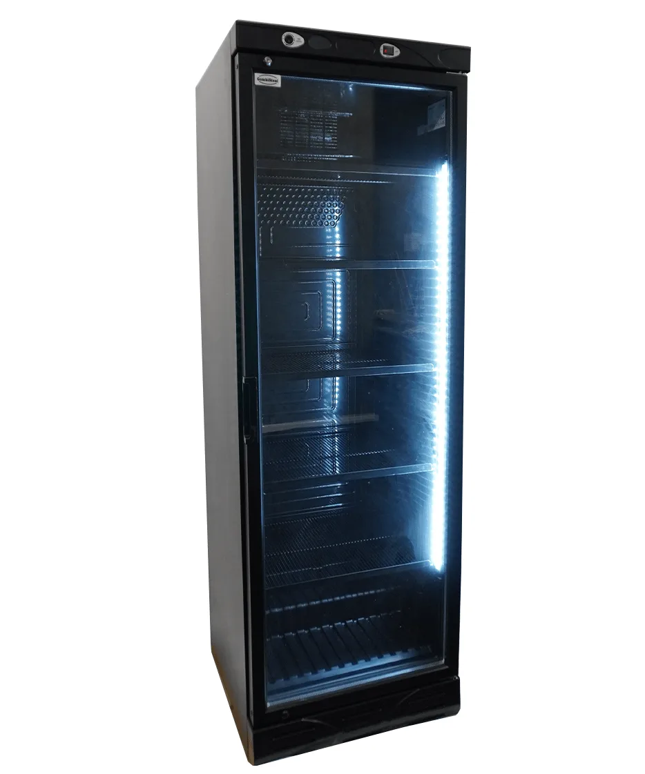 Refrigerator 1 glass door 382L black without light box - Image 6