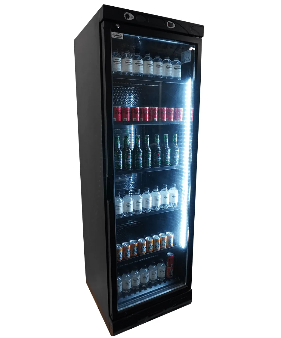 Refrigerator 1 glass door 382L black without light box - Image 5