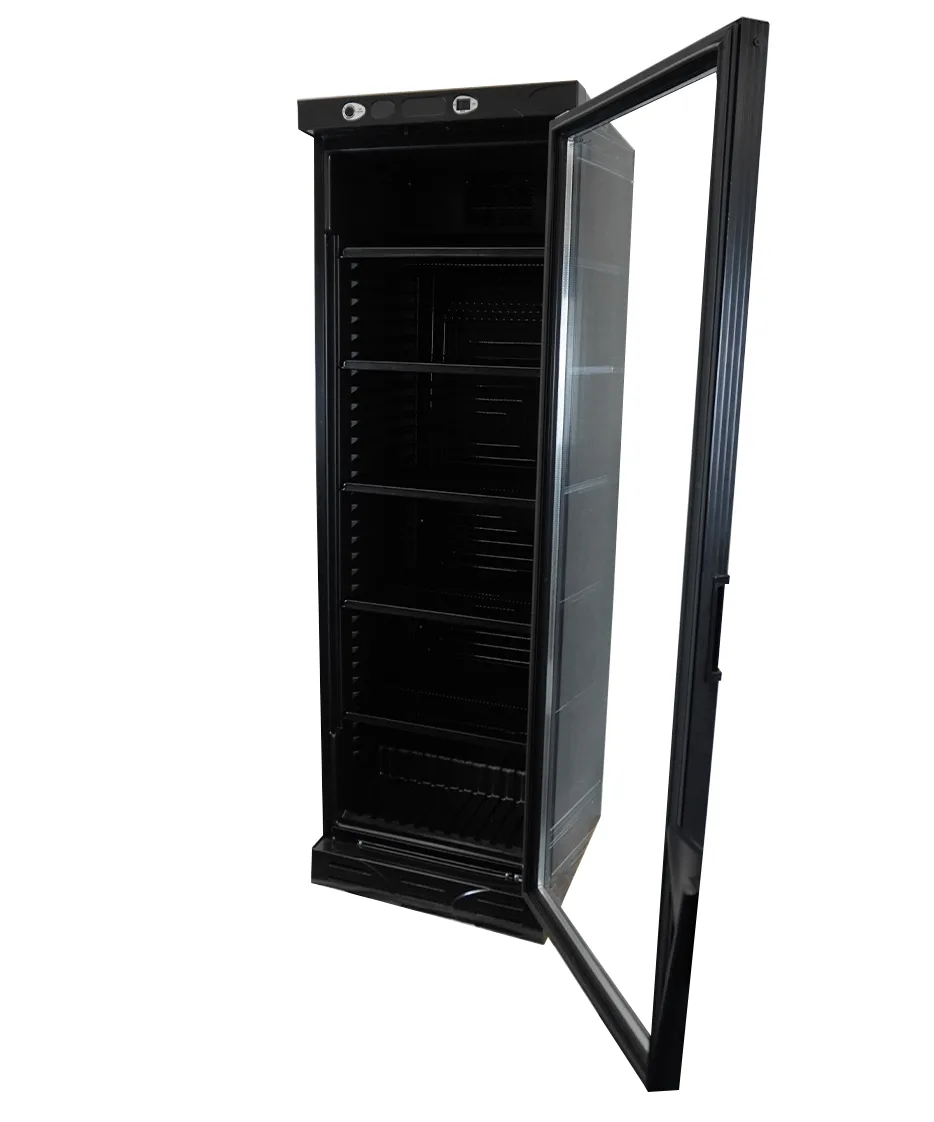 Refrigerator 1 glass door 382L black without light box - Image 8