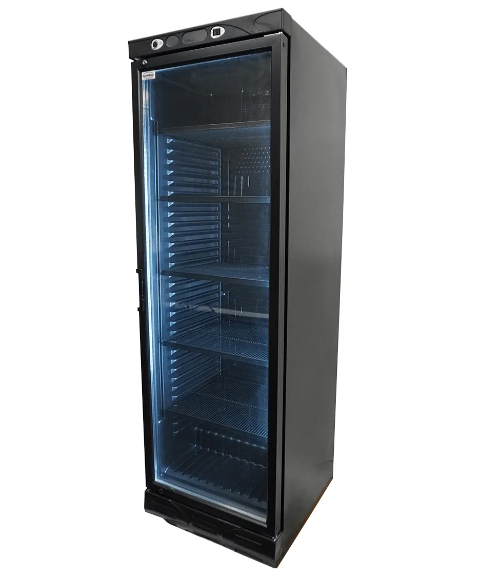 Refrigerator 1 glass door 382L black without light box - Image 2