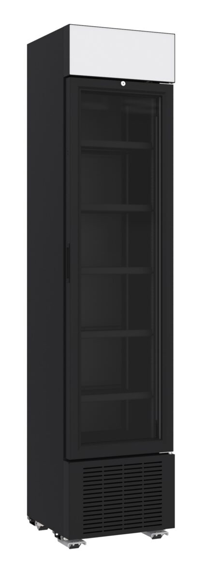 Refrigerator 1 glass door black 232l *transport on request*