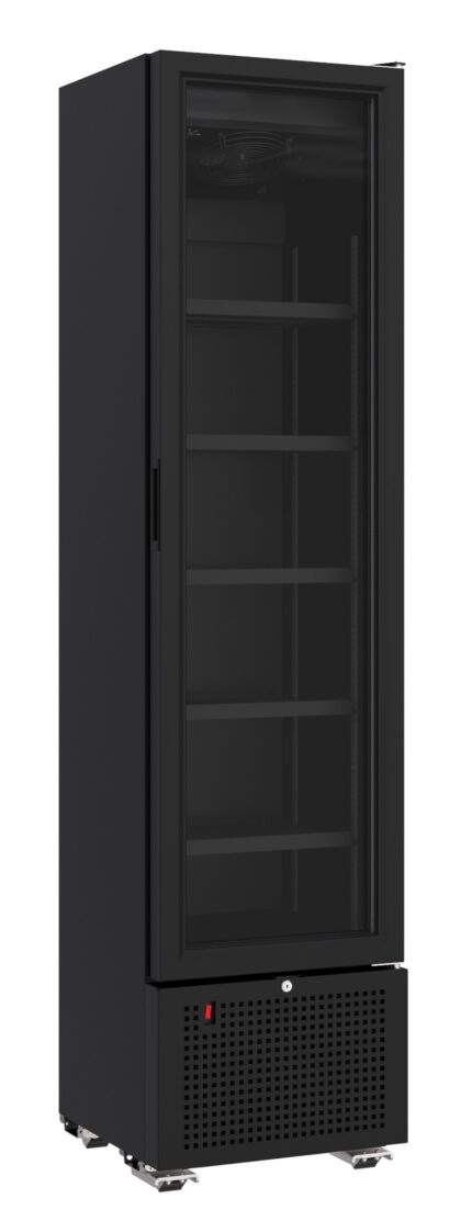 Refrigerator 1 glass door black 221l