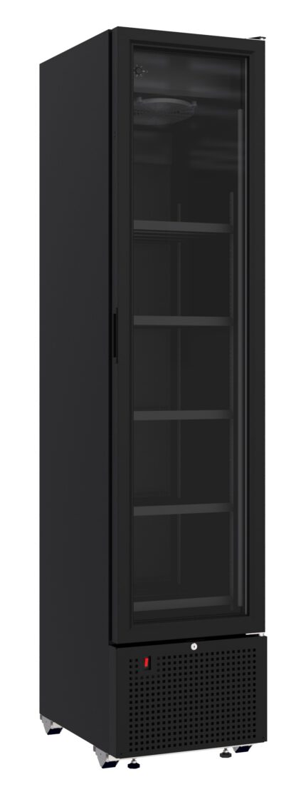 Refrigerator 1 glass door black 348l *transport on request*