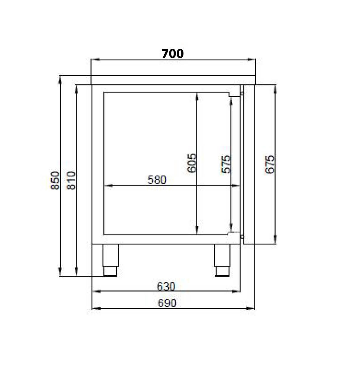 7489_5095-8076 700 refrigerate counter 4 doors excluding motor - Image 2